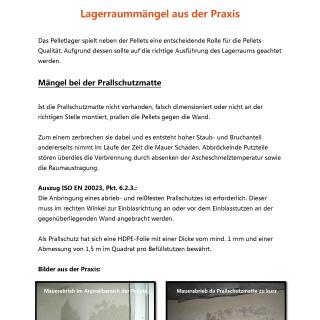  Lagerraummängel aus der Praxis: Mängel bei der Prallschutzmatte