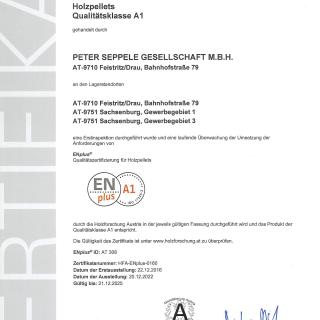 HFA: Zertifizierung ENplus-A1 Händler