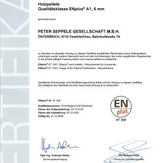 HFA Zertifizierung ENplus A1 H&auml;ndler